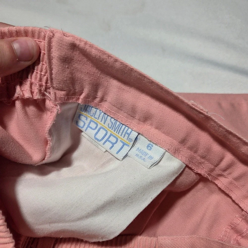 Vintage‎ Jaclyn Smith Sport Pink High Waisted Pleated Shorts Made in USA Size 6